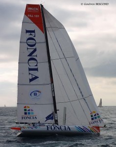 Route du Rhum 2010 : Arrivée de Michel Desjoyeaux sur Foncia