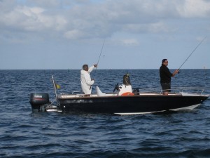 Sea Ray sur le spot de pêche au bar - Jour de vent à Paimpol