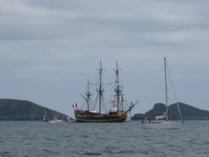 Festival du chant de marins : galion au Mez Goëlo appelé autrefois Le grand turc