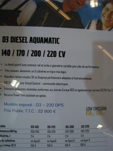 Tarif salon paris 2010 Volvo Penta D3 Diesel Aquamatic 140-170-200-220 cv