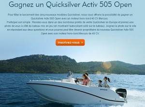 Jeu Concours Quicksilver Activ 505 Open