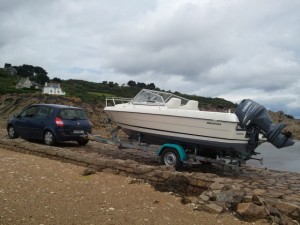 Mise à l'eau du bateau Horizon Nautique