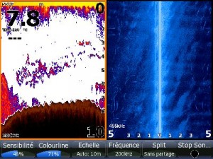 Echos poissons sur Lowrance HDS 10 Gen1