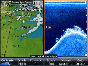 Contrebas sur Lowrance HDS 10 Gen1