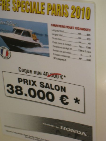 prix salon paris 2010 Guymarine Antioche 740