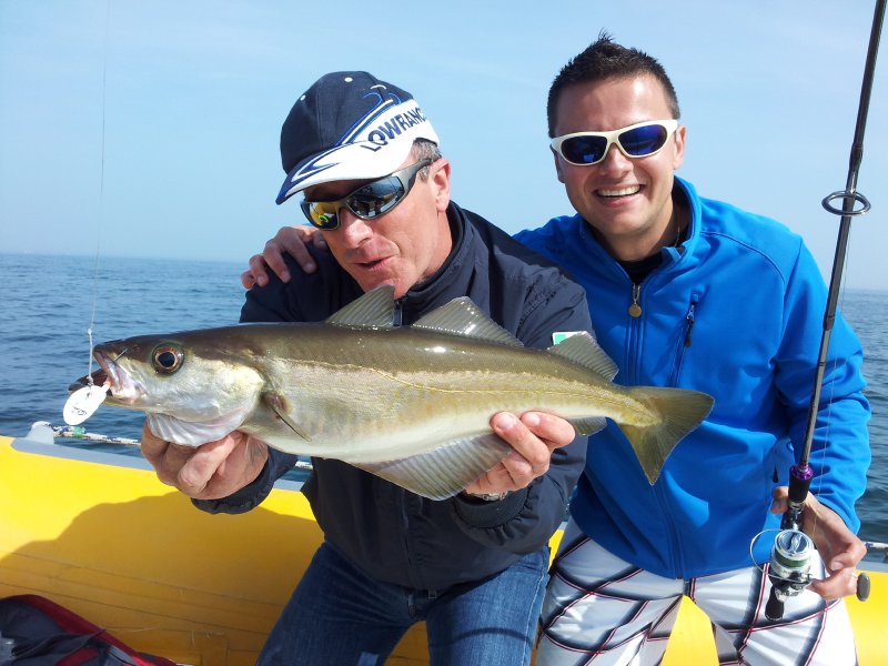 Pêche de gros lieus aux glénans avec Eric Sauvage et ses Lowrance HDS 8