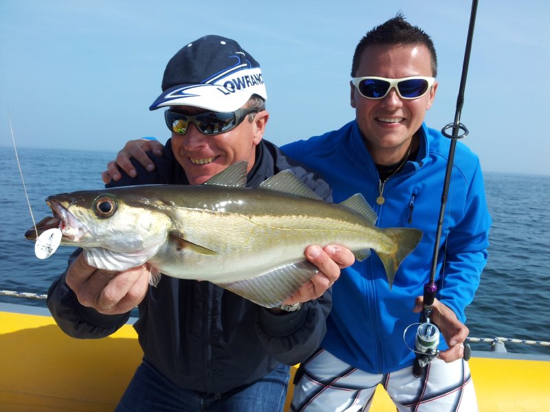 Pêche de gros lieus aux glénans avec Eric Sauvage et ses Lowrance HDS 8